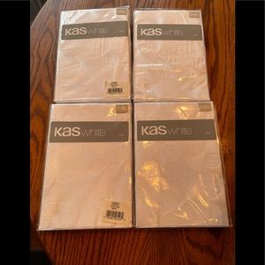 KAS white Gingko Euro Sham White set of 4